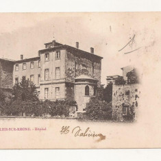 FV2 -Carte Postala - FRANTA - St Vallier sur Rhone, Hopital, circulata 1900-1910