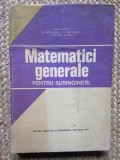 MATEMATICI GENERALE PENTRU SUBINGINERI - Filimon