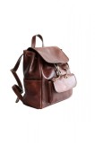 Rucsac dama din piele naturala vachetta, coniac, R123A