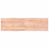 Blat masă, 180x50x(2-4) cm, maro, lemn tratat contur organic