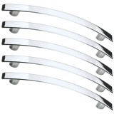 Cumpara ieftin Set 5 Manere pentru mobila, din metal, OZS-2033, lungime 133 mm, distanta gauri 96 mm, crom lucios