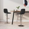 VidaXL Scaune de bar, 2 buc., negru, material textil