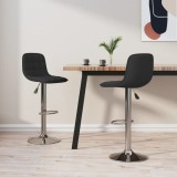 VidaXL Scaune de bar, 2 buc., negru, material textil