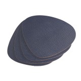 Set 4 buc suporti pahare de masa, din piele regenerata de culoare albastru