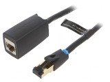 Prelungitor RJ45 Cat 8 Negru 2m Aurit, Vention