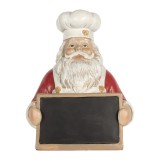 Cumpara ieftin Figurina Mos Craciun Bucatar polirasina multicolora 24x16x30 cm