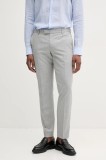 Joop! pantaloni de l&acirc;nă bărbați, culoarea gri, cu fason chinos, 30046591