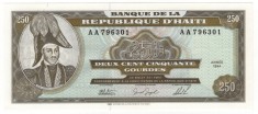 HAITI █ bancnota █ 250 Gourdes █ 1994 █ P-263a █ Seria AA █ UNC █ necirculata