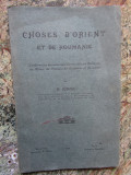 CHOSES D&#039;ORIENT ET DE ROUMANIE de N. IORGA - BUCURESTI 1924