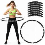 Cerc Hula Hoop fitness cu magneti si masaj, 7 segmente, 100 cm, 1 kg