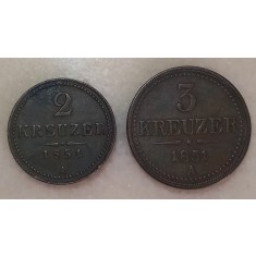 Lot 2-3 Kreuzer 1851 A (Viena).