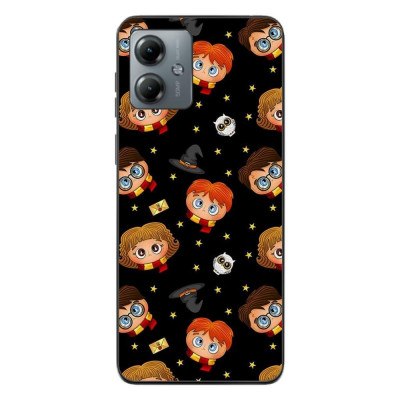 Husa compatibila cu Motorola Moto G14 Silicon Gel Tpu Model Harry Potter Pattern Negru foto