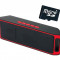 Boxa Portabila Bluetooth iUni DF02, Radio, Red + Card 4GB Cadou