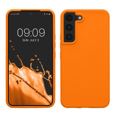 Husa Kwmobile pentru Samsung Galaxy S22, Silicon, Portocaliu, 56756.150 foto