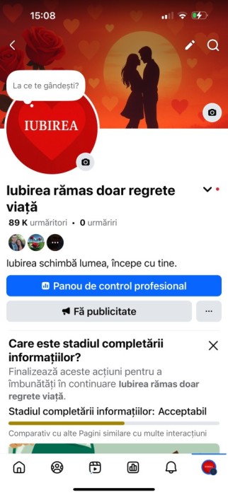 V&acirc;nd pagina de Facebook 89k urmăritori