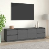 Cumpara ieftin Comodă TV, gri, 176x37x47,5 cm, lemn masiv de pin