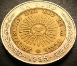 Moneda bimetal 1 PESO - ARGENTINA, anul 1995 * cod 784, America Centrala si de Sud