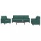 vidaXL Set de canapele cu perne, 3 piese, verde &icirc;nchis, catifea 3278353