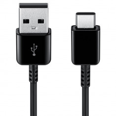 Cablu Date Incarcare Negru Tip C Original Samsung Fast Charge USB - Type-C Galaxy S20, S20+, S20 Ultra, Z Flip, Note10, Note10+, Fold, S10e, S10, S10+ foto