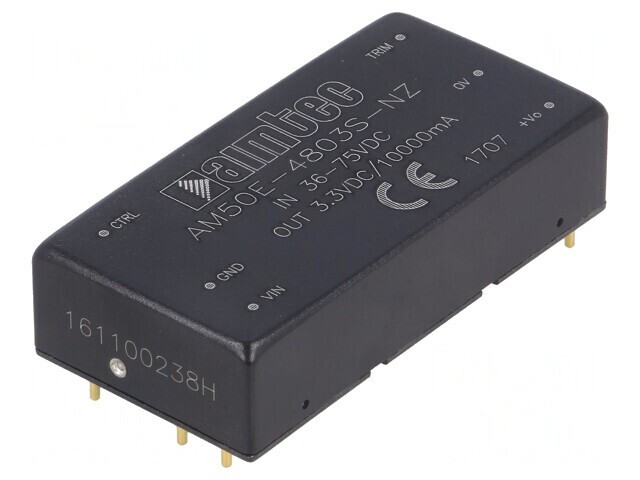 Convertor DC/DC 33W 36-75V la 3.3V 10A 2x1