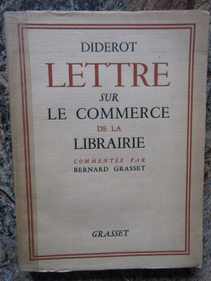 Lettre sur le commerce de la librairie - Diderot foto