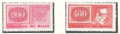Brazilia 1961 Mi 1007/08 MNH - 100 de ani de timbre