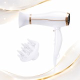 Cumpara ieftin Uscator de par Luna 2200W, Tehnologie Ionica, Difuzor, Concentrator, 2 Viteze, 3 Trepte Temperatura, Alb/Gold