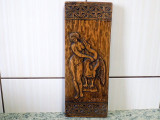 Aplica vintage sculptura nud lemn/