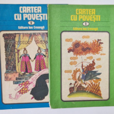 CARTEA CU POVESTI , VOL I - II , ILUSTRATII de DONE STAN , 1981 , MICI DEFECTE LA COTOR