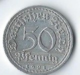 Moneda 50 pfennig 1921 A - Germania