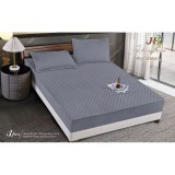 Cumpara ieftin Topper Saltea/Husa de pat matlasata si 2 fete de perne din catifea, cu elastic, model tip topper 160x200 - SPR513