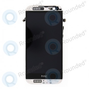 Capac frontal modul display HTC ONE M8 + LCD + digitizer alb foto