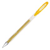 Pix cu gel Uni-ball Sparkling UM-120SP, 0.7mm,cu capac,corp transparent,scris auriu cu sclipici