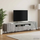 Cumpara ieftin Set de 3 piese pentru TV cu LED Sonoma gri Lemn prelucrat