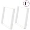 Gossi picioare pentru masa in forma de u 2 buc alb 100x(72-73)cm otel