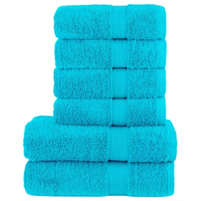 Set de prosoape premium SOLUND, 6 piese, turcoaz, 600 g/m&amp;sup2; foto