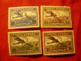 Serie mica Albania 1927 - Aviatie cu supratipar Republica Albania , 4 val. sarn