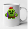 Cana alba personalizata Brawl Star - Spike, INOVATIX&reg;. 330 ml, Oem