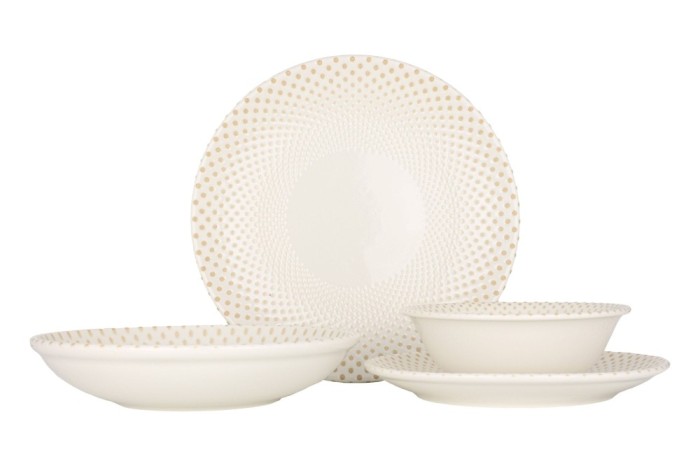 Rinart Set de vesela (Medium) - Punto - 24 bucăți - 6 persoane - Porţelan