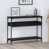 vidaXL Masă de consolă Stejar negru 100 x 29 x 75 cm Lemn compozit