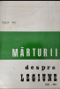 MARTURII DESPRE LEGIUNE 40 DE ANI 1927 1967 DACIA RIO DE JANEIRO 1967 LEGIONAR