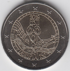 ESTONIA moneda 2 euro comemorativa 2019_Festival cantec - UNC foto