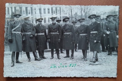 Fotografie tip carte postala, grup de militari, 1939 foto