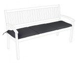 Perna bancuta 3 locuri din textil gri Nat 153 cm x 48 cm x 3 h