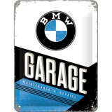 Placa metalica - BMW - Garage - 15x20 cm, Nostalgic Art Merchandising