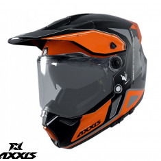 Casca adventure/touring/off road pentru scuter - motocicleta Axxis model Wolf DS Roadrunner B4 portocaliu fluor mat – tip viziera: MT-V-20 L (59/60cm)