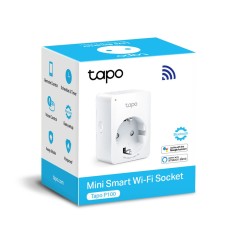 PRIZA inteligenta TP-LINK, Schuko x 1, conectare prin Schuko (T), 10 A, programare prin smartphone, Bluetooth, WiFi, alb &quot;Tapo P100(1-pack)&quot; (timbru v