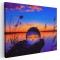 Tablou peisaj la apus reflectat in glob de sticla Tablou canvas pe panza CU RAMA 40x60 cm