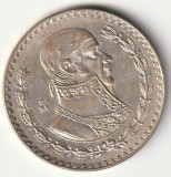Moneda 1 peso 1958 - Mexic, 16 g argint 0,100
