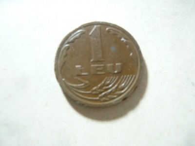 Moneda 1 LEU - 1992 ,cupru , cal. F.Buna foto